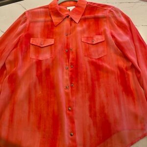 Chico’s sheer blouse. Super cute.